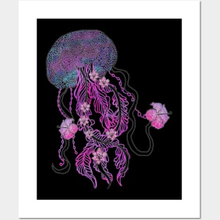 Jellyfish Glow Posters and Art